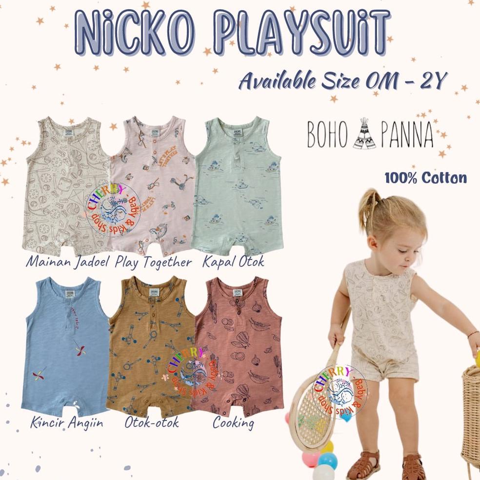 Jual TOP PRODUCT R22 Bohopanna Nicko Playsuit 0M - 2Y Sleeveless Nicko ...