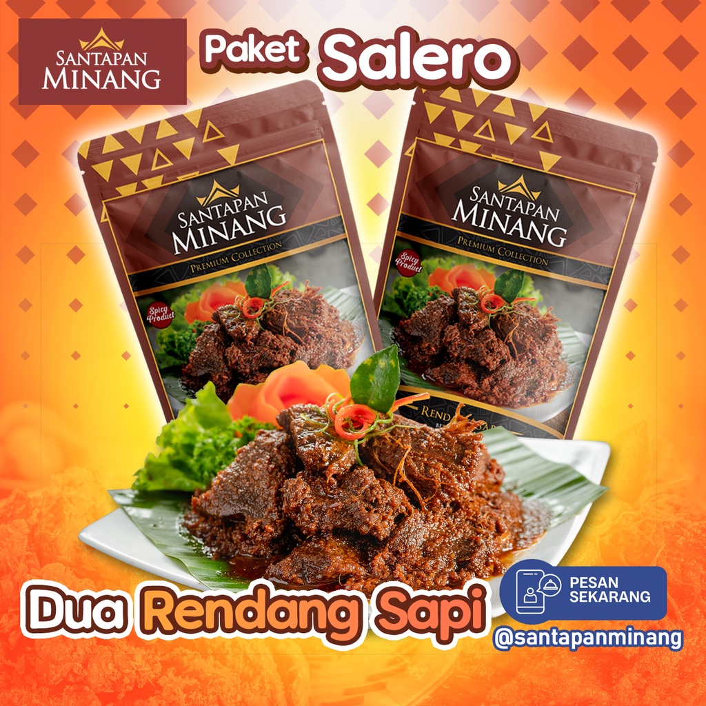 Jual Paket Salero Dua Rendang Daging Sapi Santapan Minang | Shopee ...