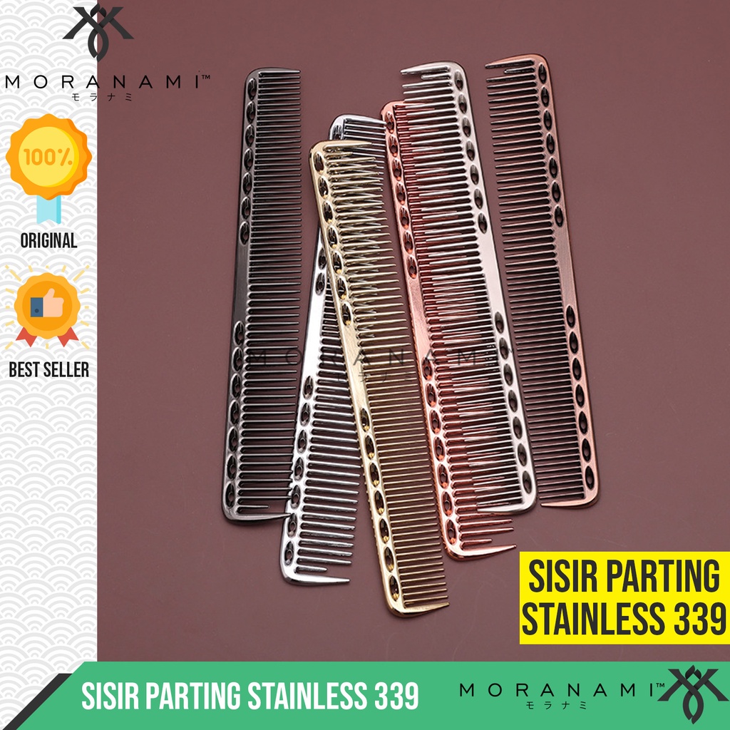 Jual Sisir Rambut Parting Sisir Barber Salon Stainless Steel Besi Sisir ...