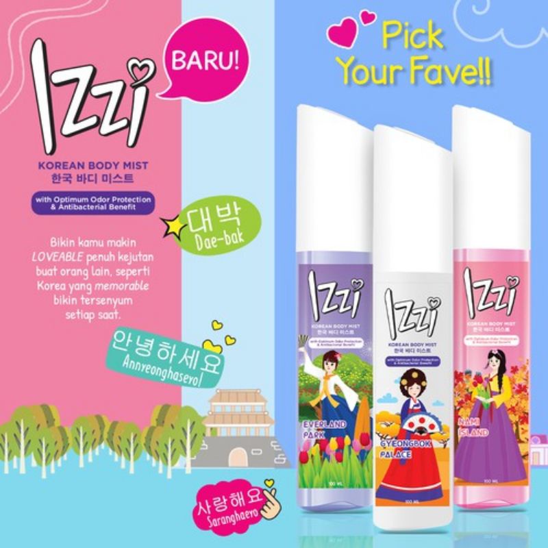 Jual IZZI KOREAN BODY MIST NAMI ISLAND 100ML Shopee Indonesia