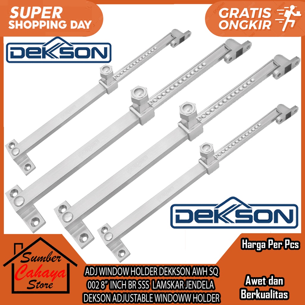 Jual PENAHAN JENDELA ADJ WINDOW HOLDER DEKKSON AWH SQ 002 8