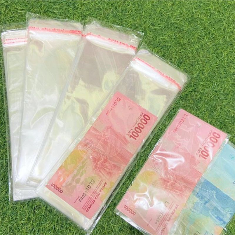 Jual Plastik Buket Uang Plastik Opp 7x15 Isi 100pcs Shopee Indonesia 3401