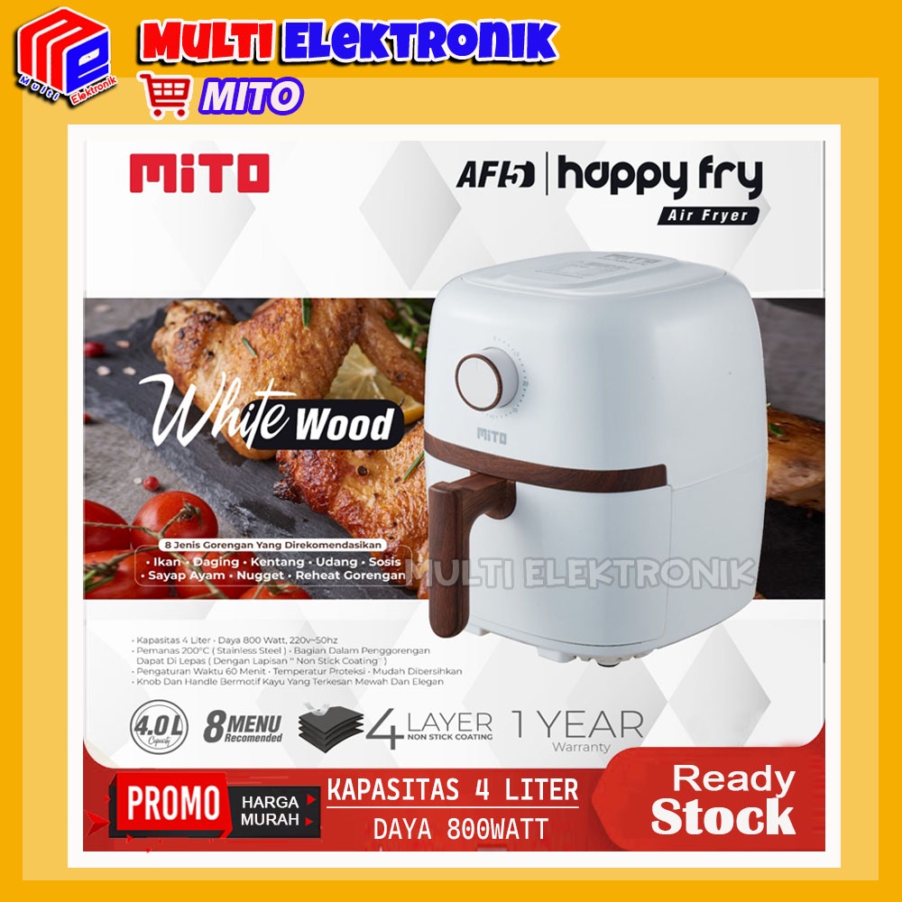 Jual Air Fryer Mito AF5 / AF 5 / AF-5 Happy Fry Mito Wood Series ...