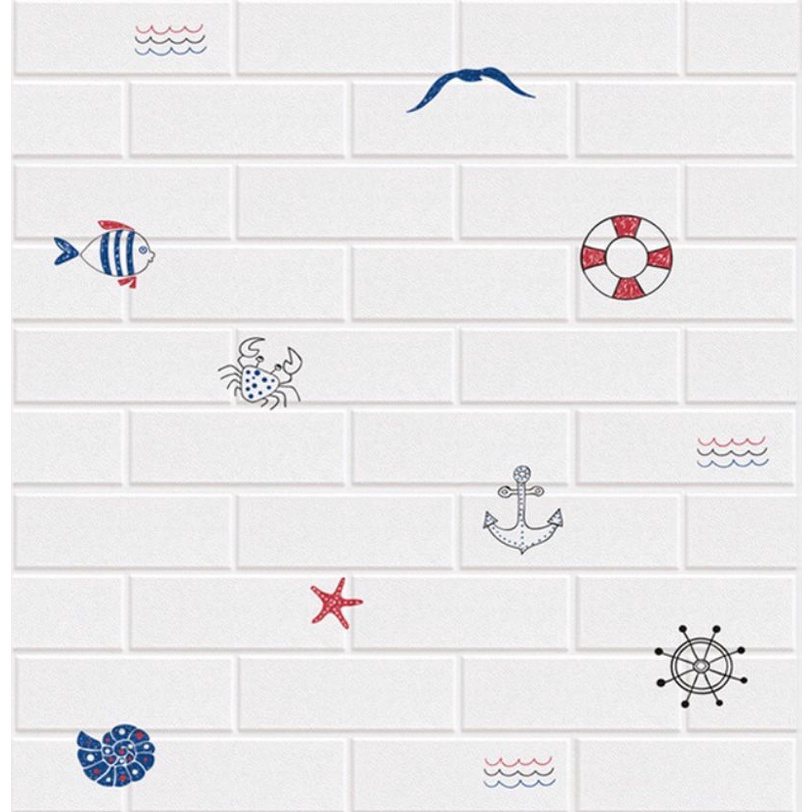 Jual Wallpaper Dinding 3D Foam Sticker 3D Motif Batu Bata Motif Anak ...