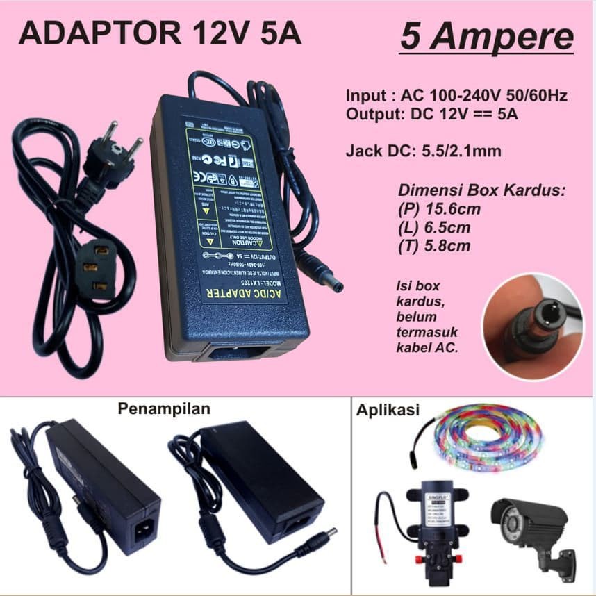 Jual Adaptor 5A 12V | Shopee Indonesia