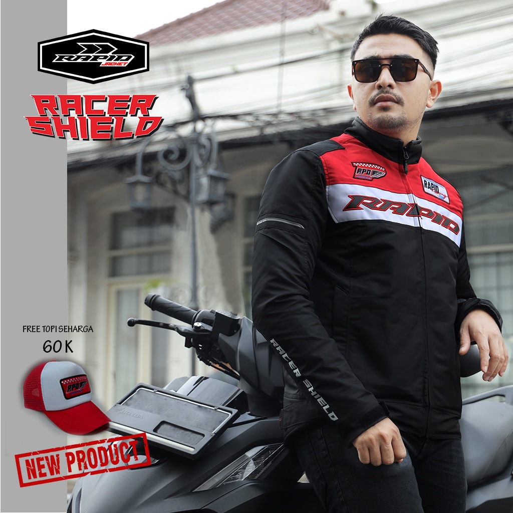 Jual Jaket motor touring premium RAPID RACERSHIELD jacket motoran ...