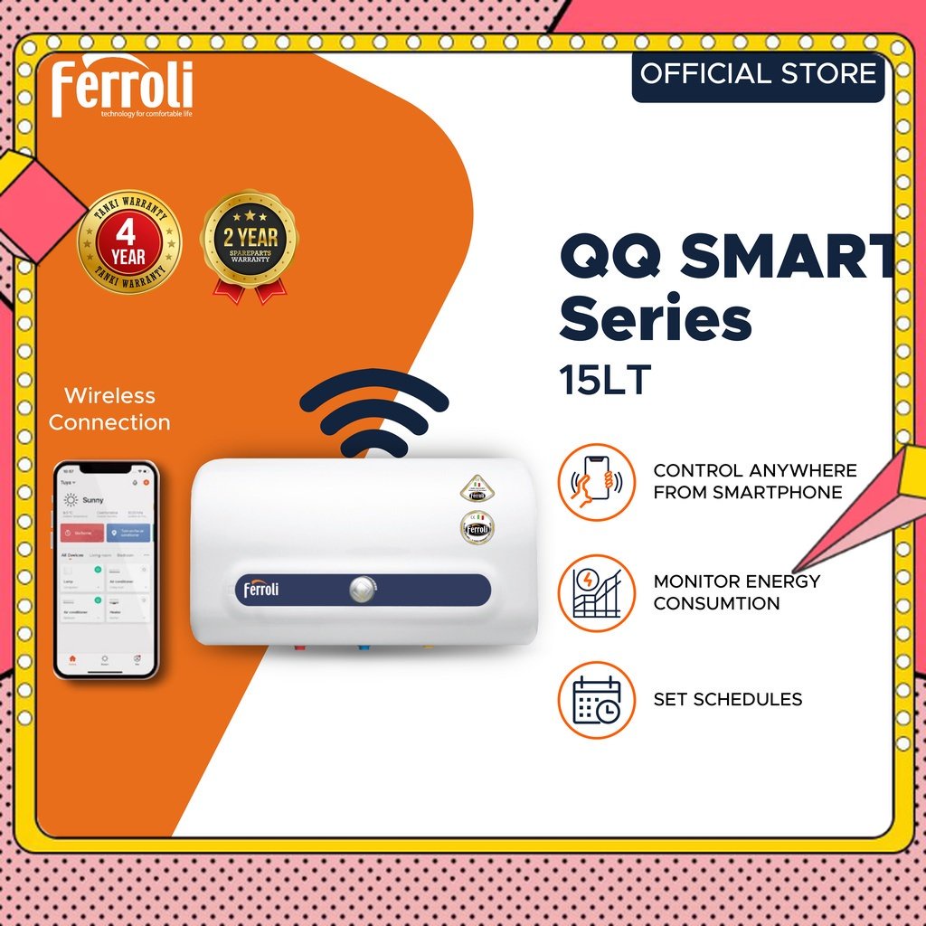Jual ferroli water heater qq series qtem blue 15 liter Harga Terbaik u0026  Termurah Oktober 2023 | Shopee Indonesia