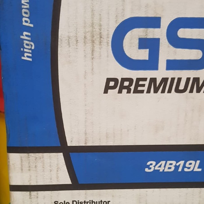 Jual aki gs premium 34b19l accu mobil basah gs | Shopee Indonesia