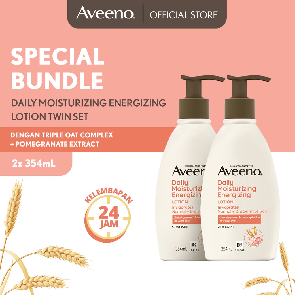 Jual Aveeno Daily Moisturizing Energizing Lotion Twin Set Set Lotion Pelembap Dengan 2728