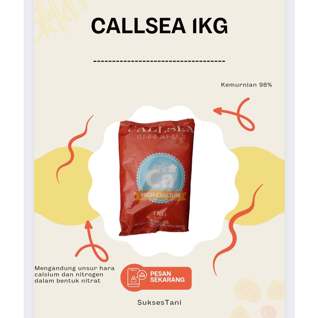 Jual Callsea 1 Kg Pupuk Kalsium Semua Tanaman Pencegah Busuk Buah