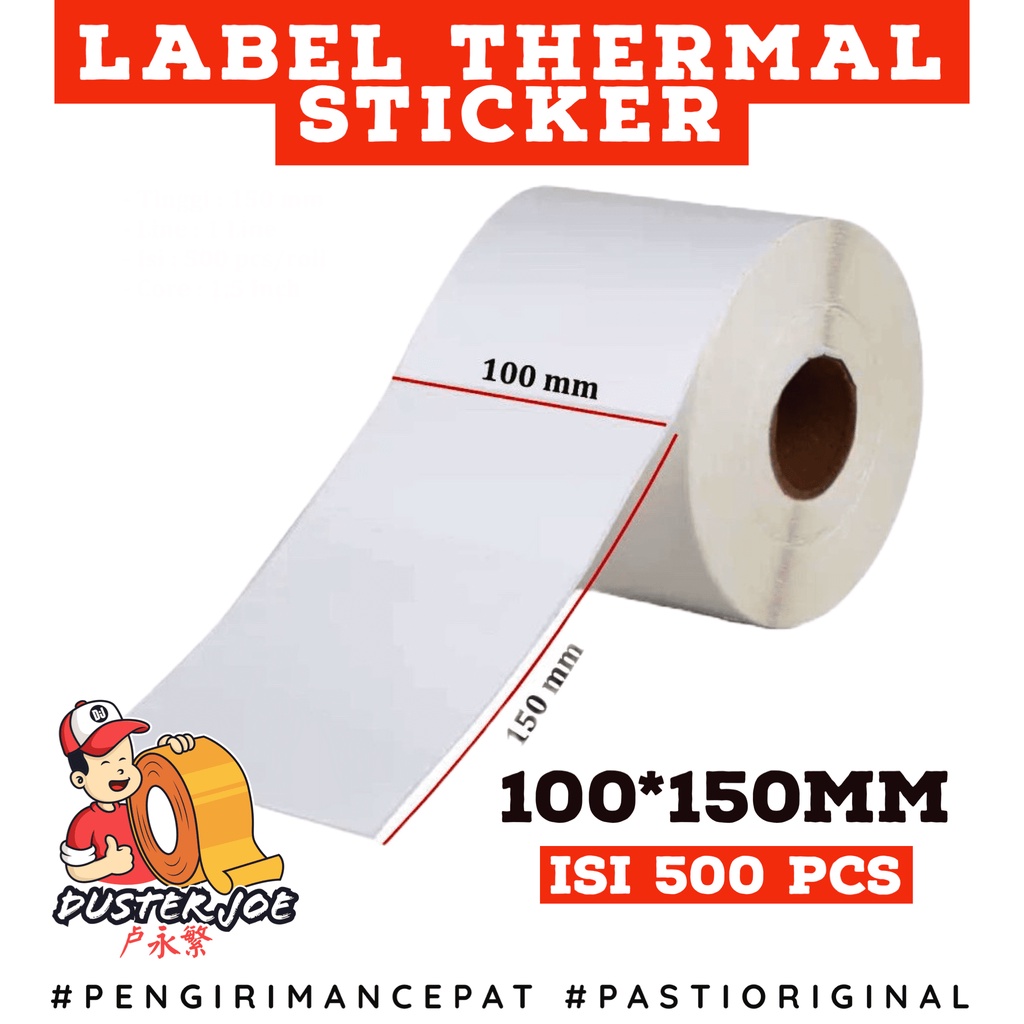 Jual Label Kertas Thermal Barcode 100x150 Isi 500 Sinar Ross PER 1 ROL ...