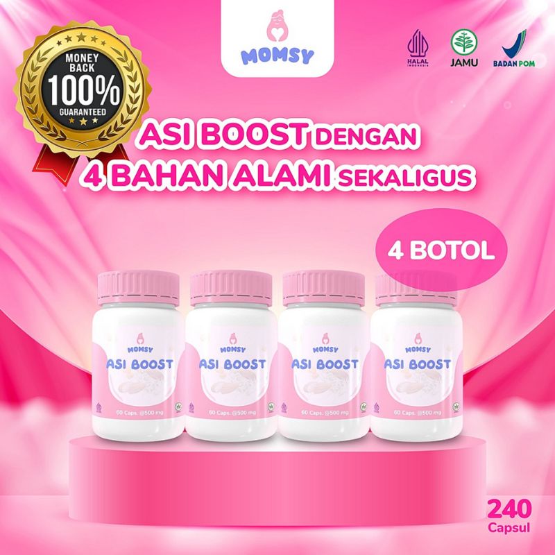 Jual ASI Booster Pelancar Asi Boost MOMSY 4 Botol BPOM HALAL Natural ...