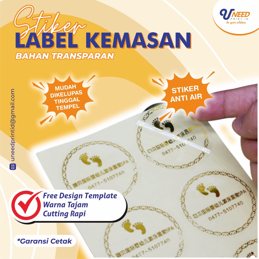Jual Cetak Label Minuman Murah Sticker Transparan Anti Air Stiker Label Minuman Cutting Custom 1752