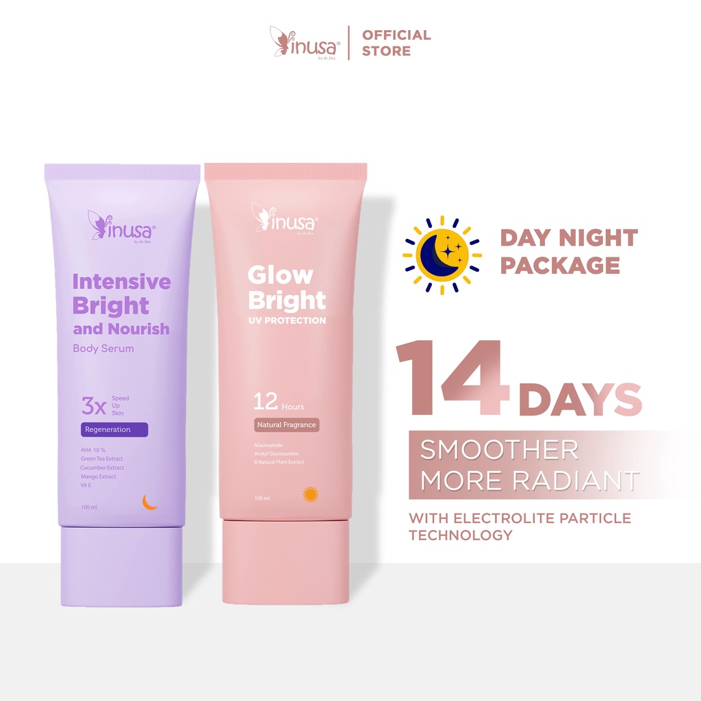 Jual Inusa Bundling 2 Body Serum Day & Night Hand body Lotion Pencerah