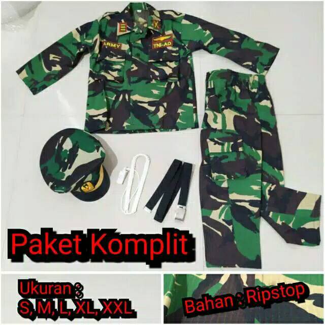 Jual SC090 COD Baju Seragam TNI Anak Karnaval Tentara Kostum TK Pocil ...