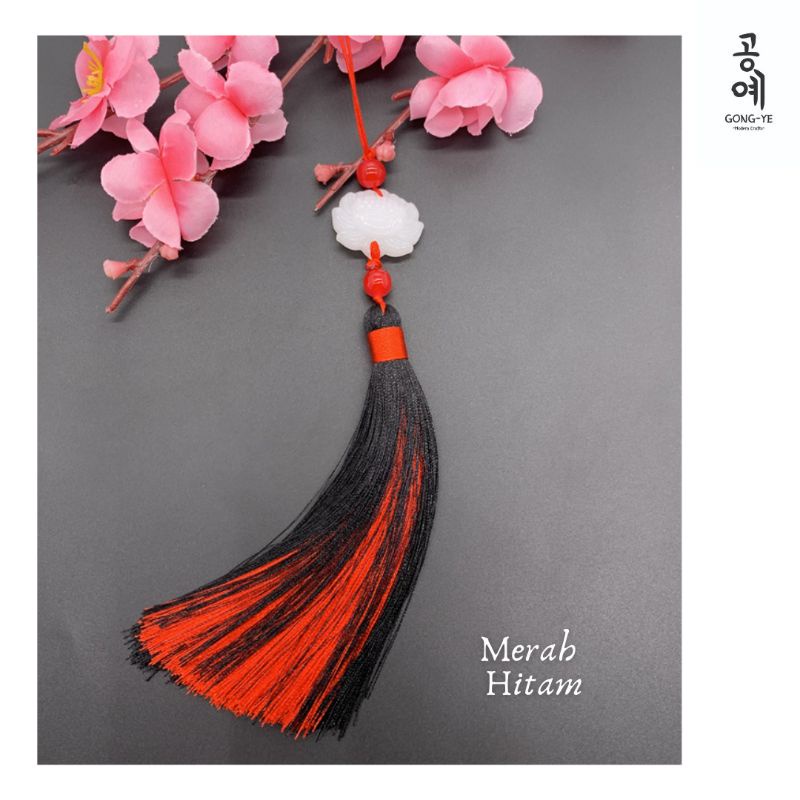 Jual Gantungan Rumbai Tasel Teratai Putih Rumbai 2 warna Norigae ...
