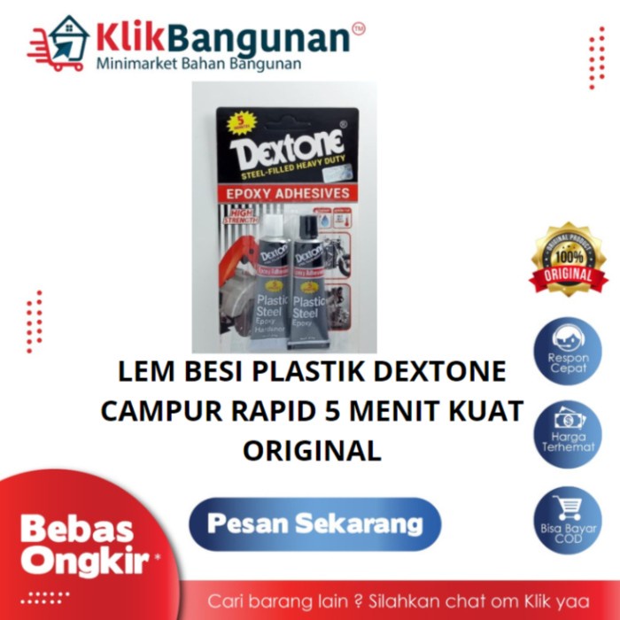 Jual LEM BESI PLASTIK DEXTONE CAMPUR RAPID 5 MENIT KUAT ORIGINAL 02 ...