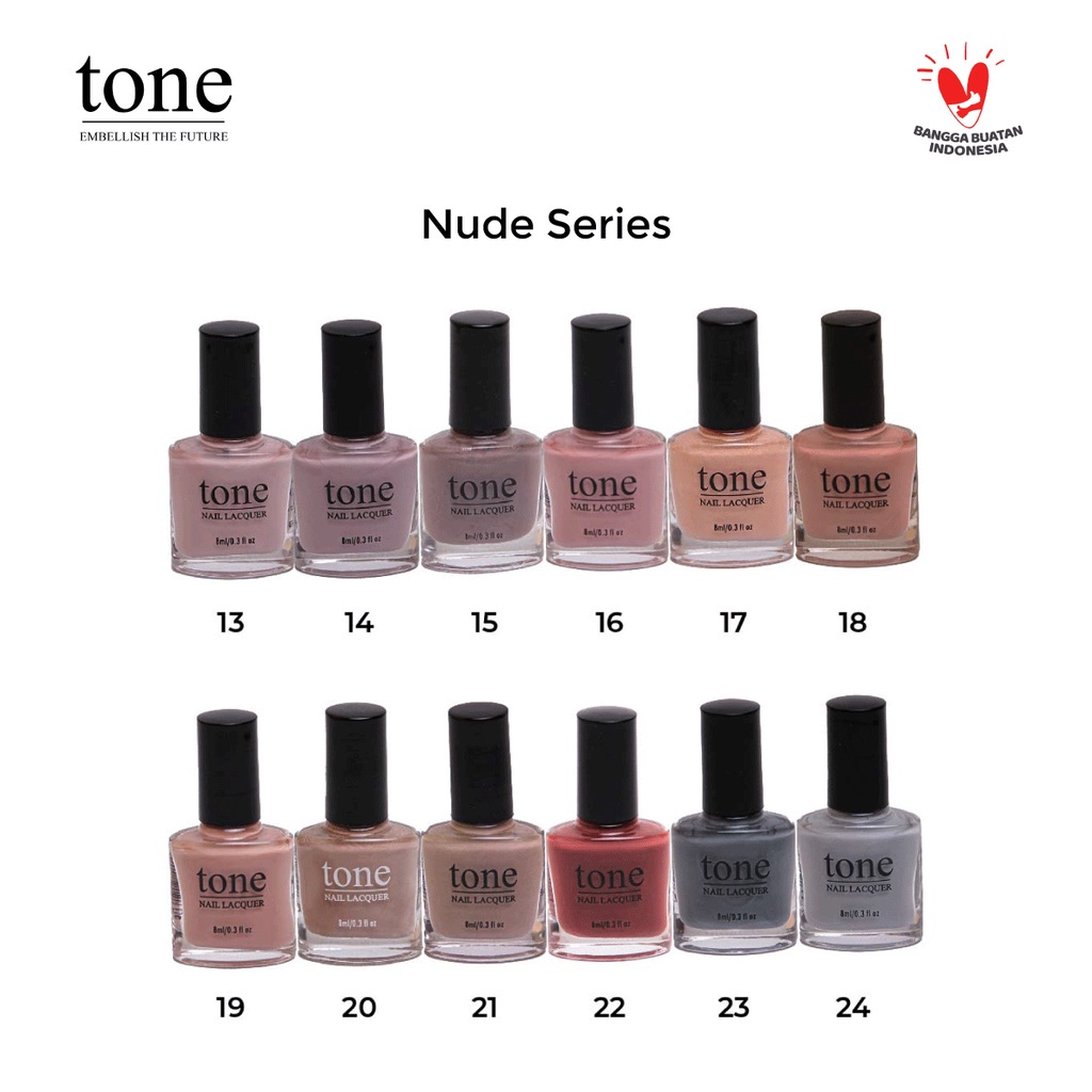 Jual TONE Nail Lacquer Nude Series 13-24 | Shopee Indonesia