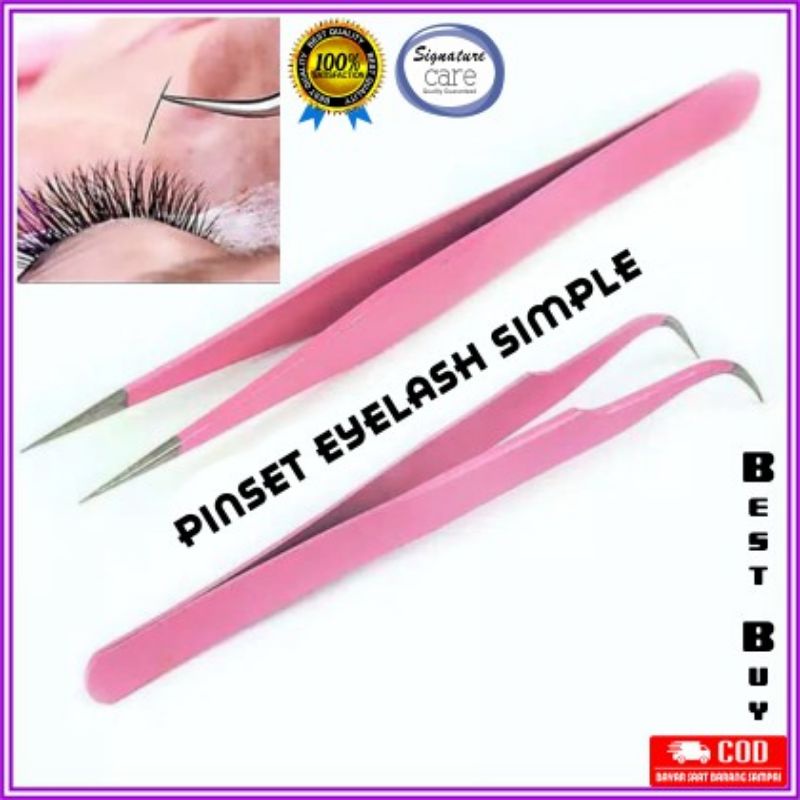 Jual Pinset Eyelash Bengkok Siku L Lurus Medis Eyelash Extension Stainless Steel Shopee Indonesia