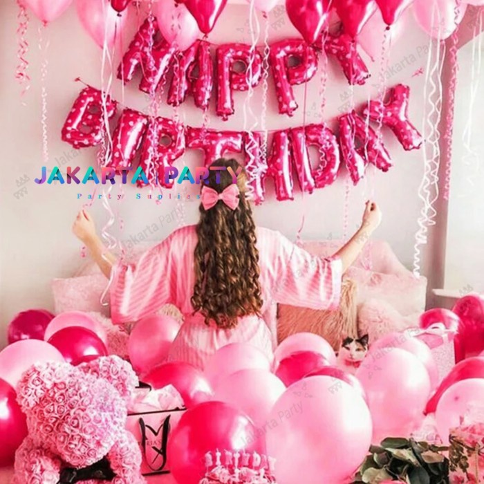 Jual Paket Dekorasi Ulang Tahun Tema Pink #1 / Paket Dekorasi Ultah