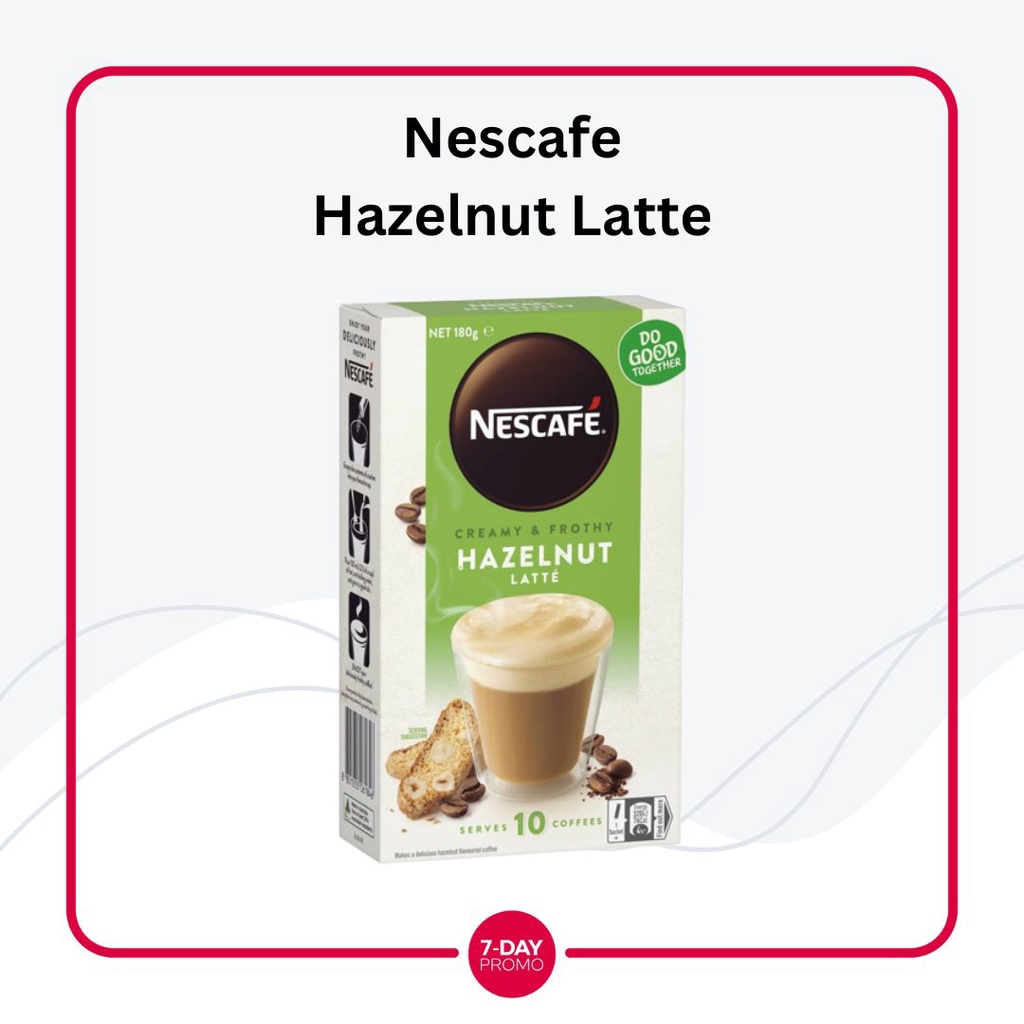Jual Nescafe Hazelnut Latte Coffee 10 Sachets Shopee Indonesia