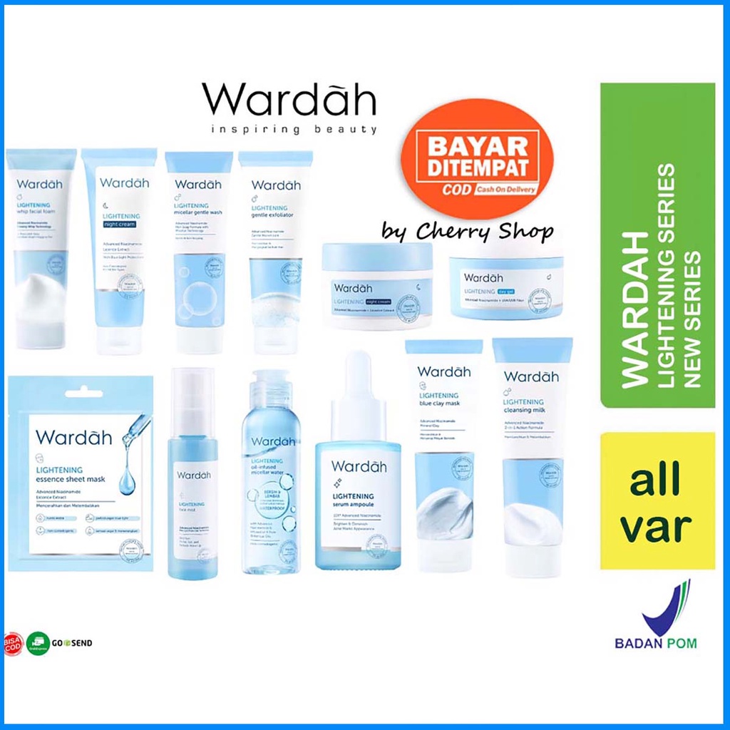 Jual Lightening Series Bpom Wardah Lightening Face Series Serum Face Toner Whip Facial