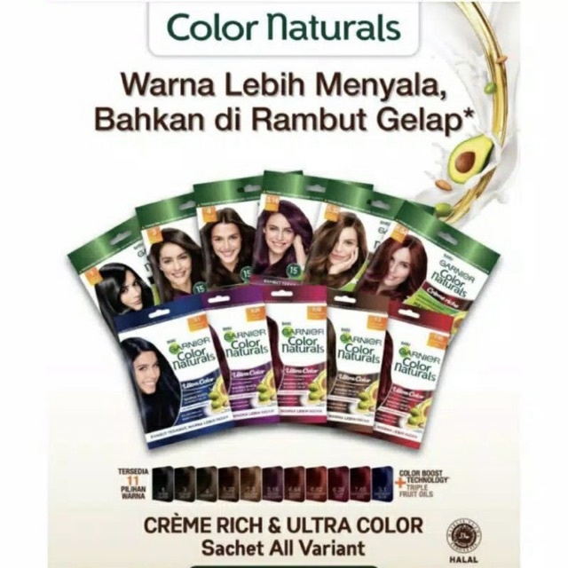 Jual GARNIER Color Natural Express Cream / Ultra Color Sachet | Shopee ...