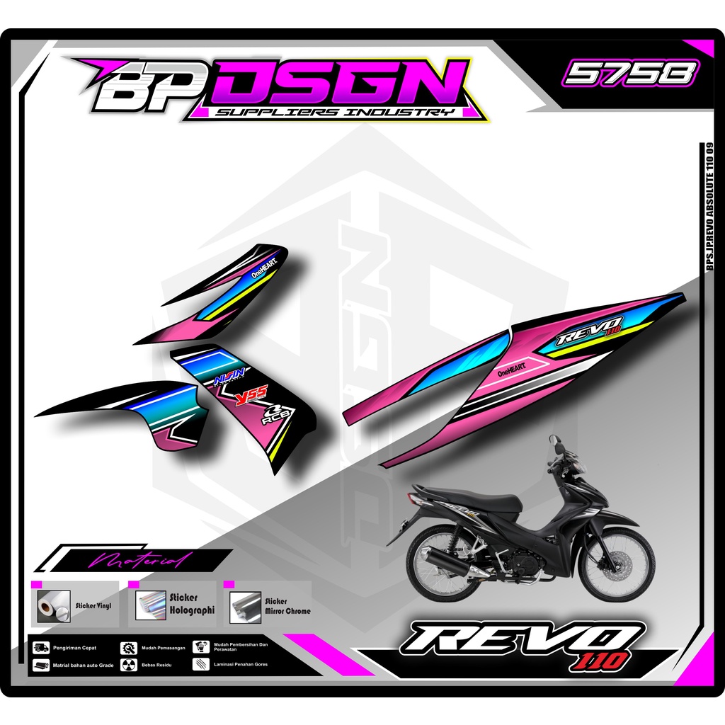 Jual STRIPING REVO - STICKER STRIPING REVO ABSOLUTE 110 - STIKER MOTOR ...