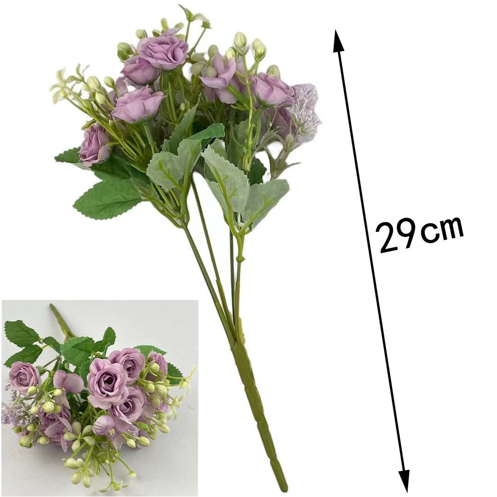 Jual Bunga Plastik Hias Mawar Small Rose Bunch Fwr Bunga Artificial ...