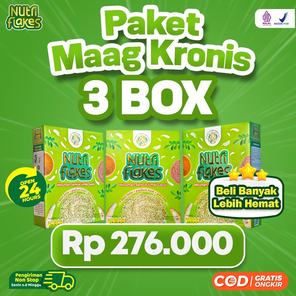 Jual Nutriflakes Paket 3 Box Minuman Serbuk Sehat Bantu Atasi Asam ...