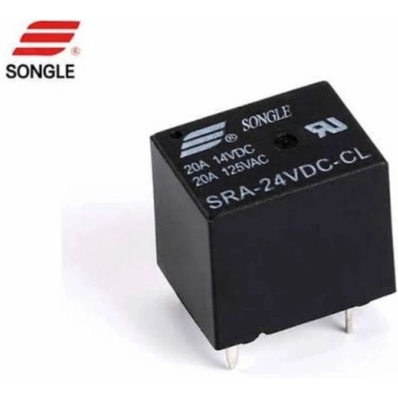 Jual relay 24v DC 24v 20a songle relay SRA24VDCCL high power quality