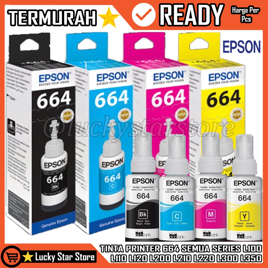 Jual Tinta Ink 664 T664 Refill Printer Epson Tinta Printer 664 Tipe Printer L100 L110 L120 L130 1652