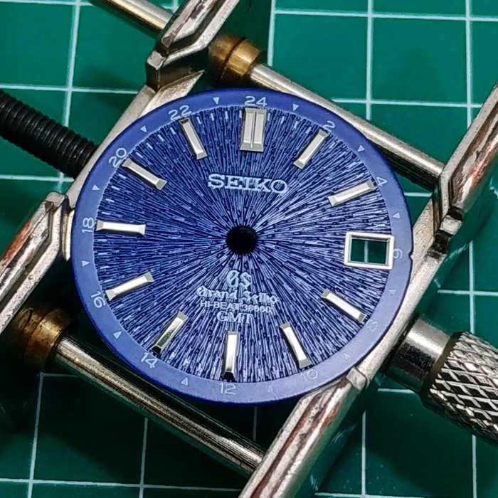 Jual seikomod mod dial grand seiko GS GMT nh34 blue pattern outside ...