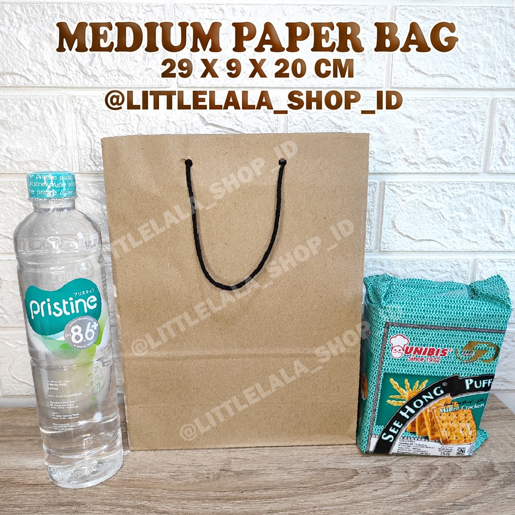 Jual Paper Bag Medium Coklat Polos Besar X X Cm Paperbag Kado