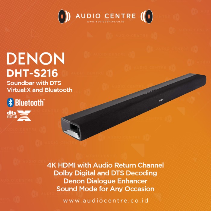 Jual DENON DHT-S216 DHTS 216 DHT S216 HOME THEATER HDMI ARC SOUNDBAR ...