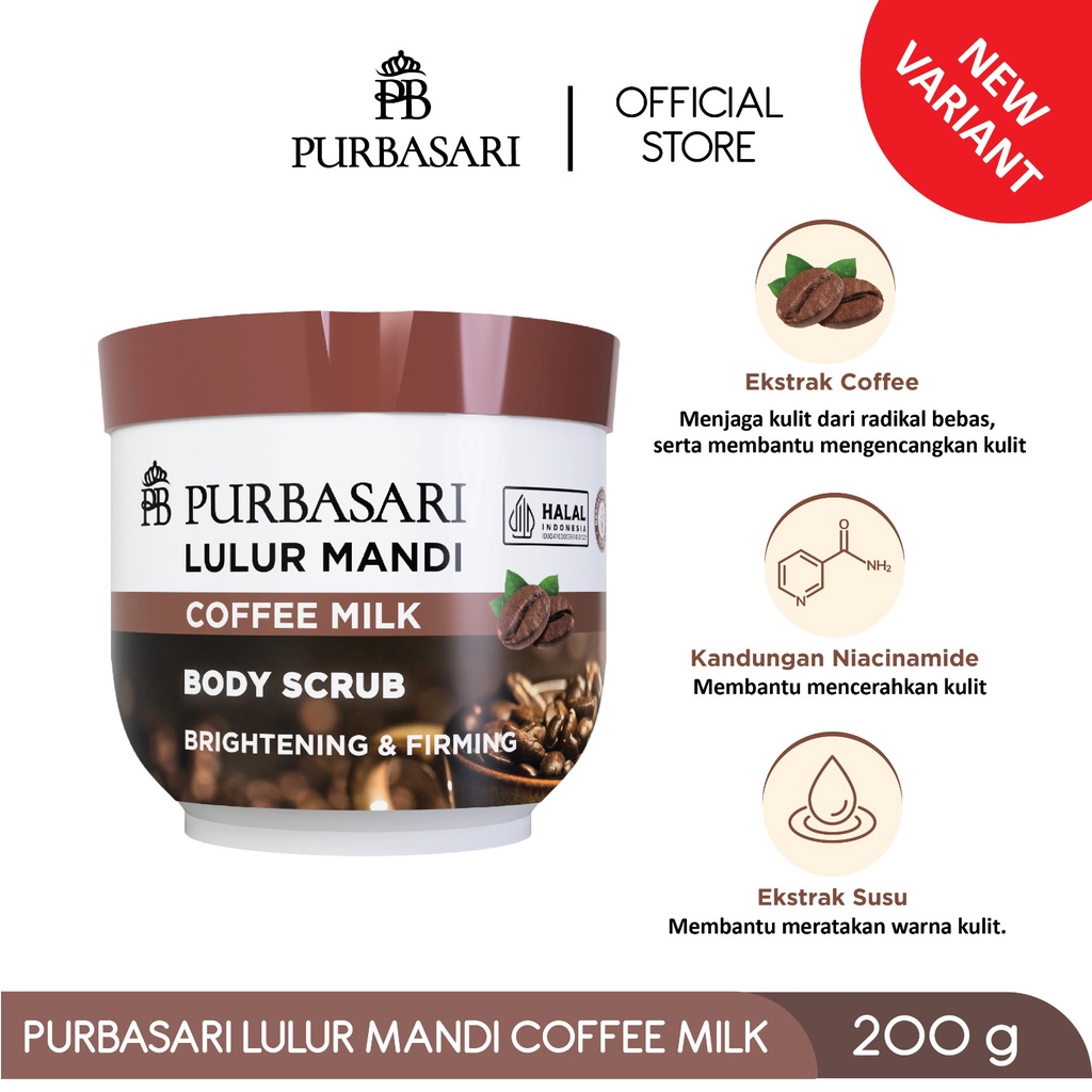 Jual Purbasari Lulur Mandi Coffee Milk / Lulur Pemutih Whitening ...