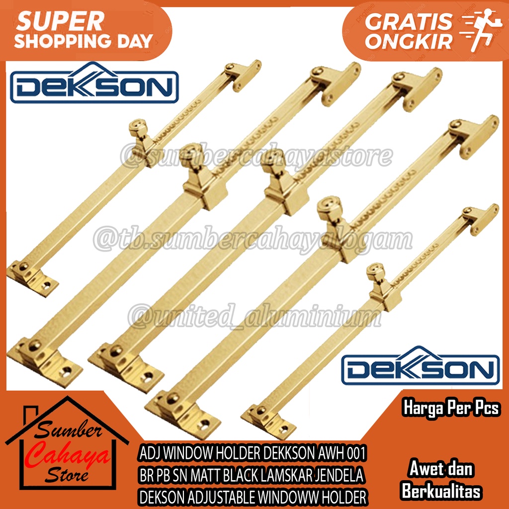 Jual ADJ WINDOW HOLDER DEKKSON AWH 001 BR PB SN MATT BLACK HAK ANGIN ...