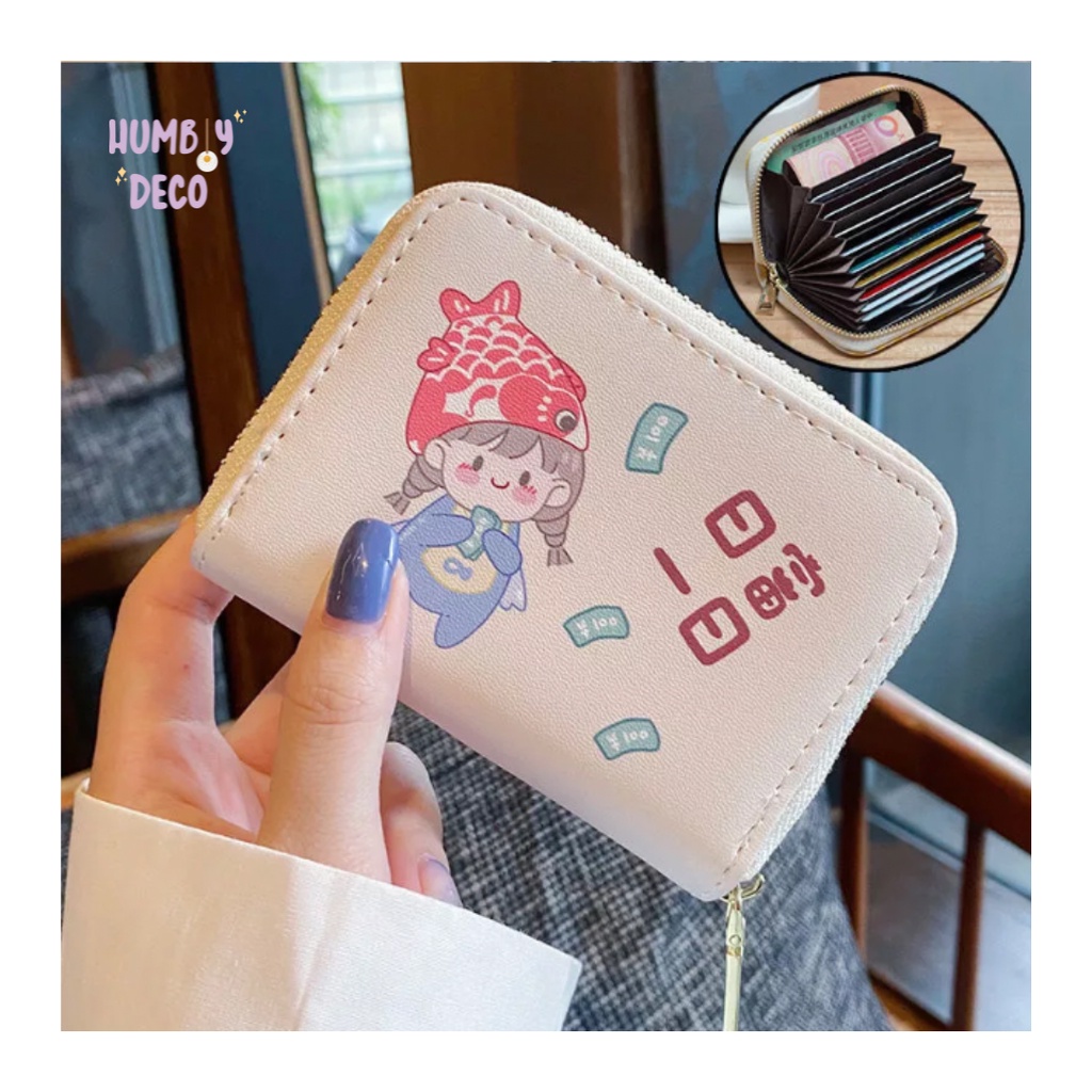 Jual Korean Style Student Cute Leather Card Coin Holder Wallet
