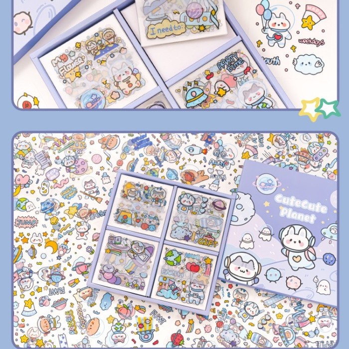 Jual Tape 100 Lembar Deco Sticker Box Pvc Cute Gift Kado - Magic World ...