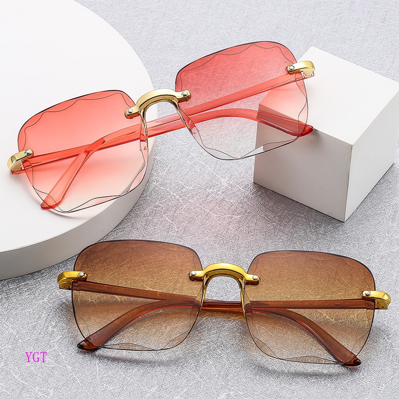 Jual Ygt Klasik Vintage Square Sunglasses Woman Gradient Mirror