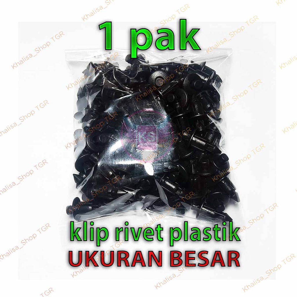 Jual 1 PAK Baut-Baud Rivet Kancing-Klip Plastik Besar M8-8 mm-8mm Motor ...