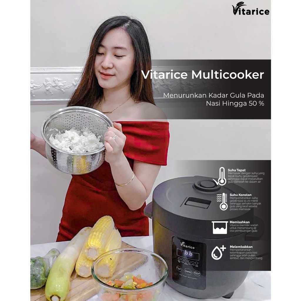 Jual Rice Cooker VITARICE Rendah Gula Pencegah Diabetes Low Carbo