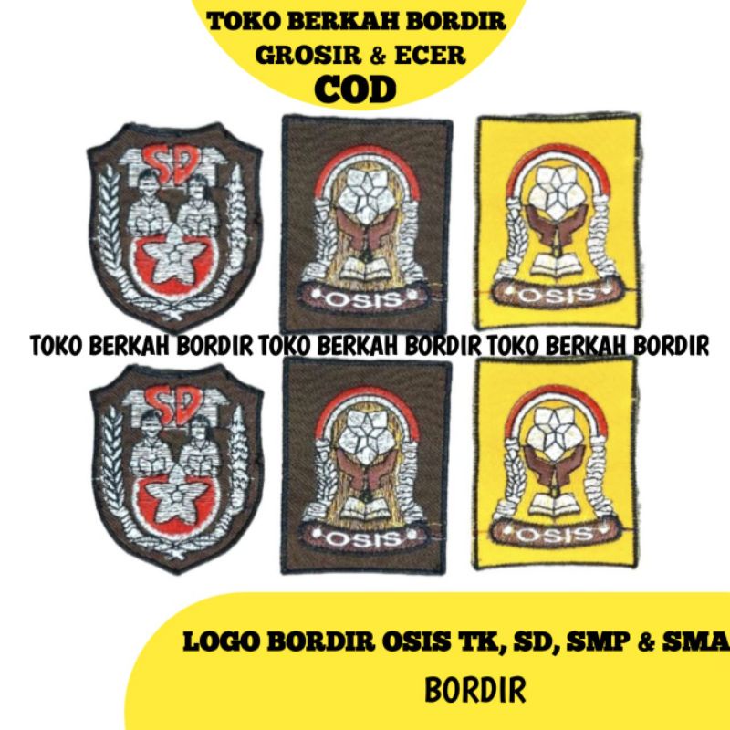 Jual Logo Bordir Emblem Badge Bed Bet Osis Sd Smp Sma Shopee Indonesia