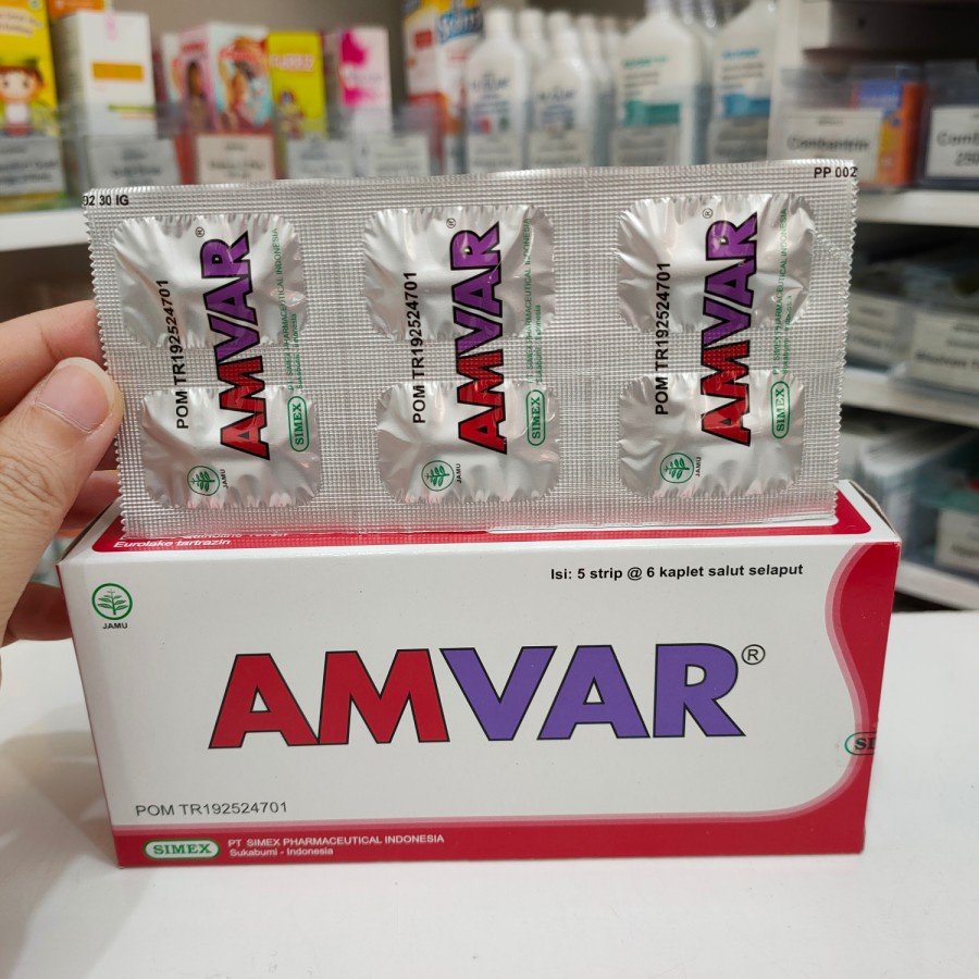 Jual Amvar Strip Isi 6 Tablet Obat Original Simex | Shopee Indonesia