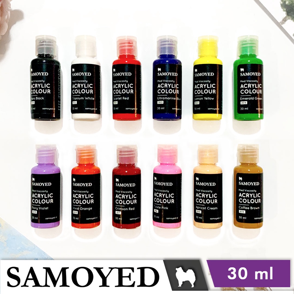 Jual Cat Lukis Akrilik / Acrylic Paint / Colours 30 ml Samoyed ACP-M30