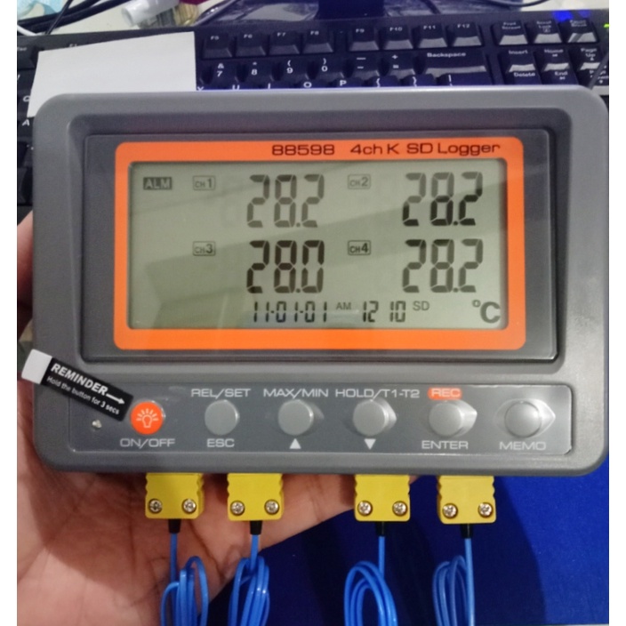 Jual Thermometer SD Logger Type K Temperature Data Logger 4 Channel