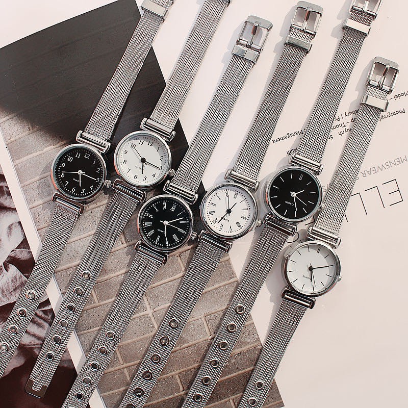Jual FANSTORE_PKU - COD / Jam Tangan / Stainless Steel / Hitam / Putih