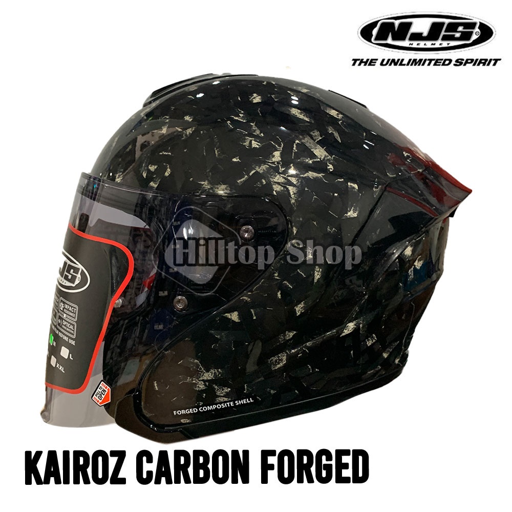 Jual Helm Njs Kairoz Carbon Half Face Helmet Shopee Indonesia