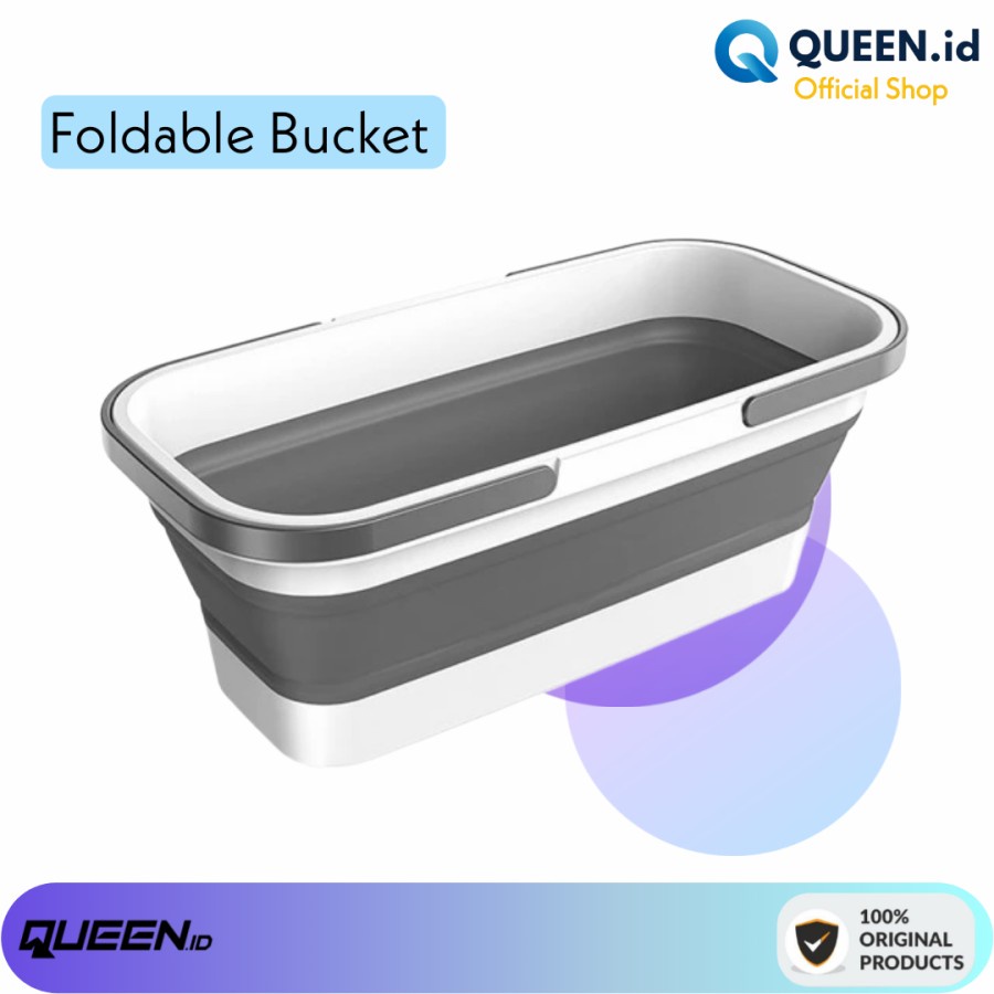 Jual QUEEN Foldable Bucket Baskom Plastik Ember lipat Pel Laundry 13L ...