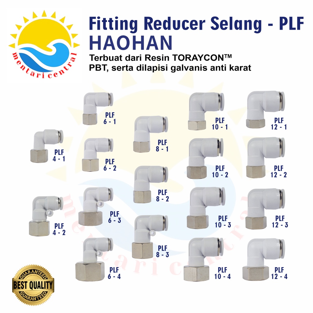Jual PL Elbow Fitting Dorong Pneumatic 90 Derajat FITTING ELBOW ...